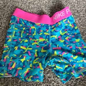 Girls neon nike pros